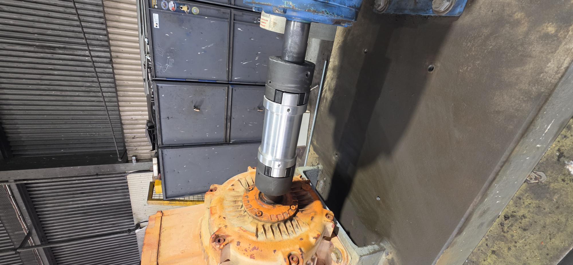 Jaw coupling fitted to pump set after Discoflex failure